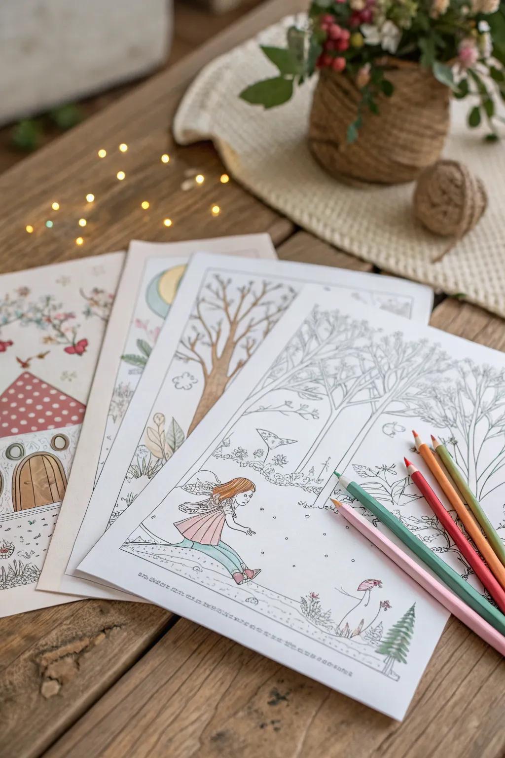 Unleash creativity with magical fairy tale coloring pages, perfect for enchanting moments.