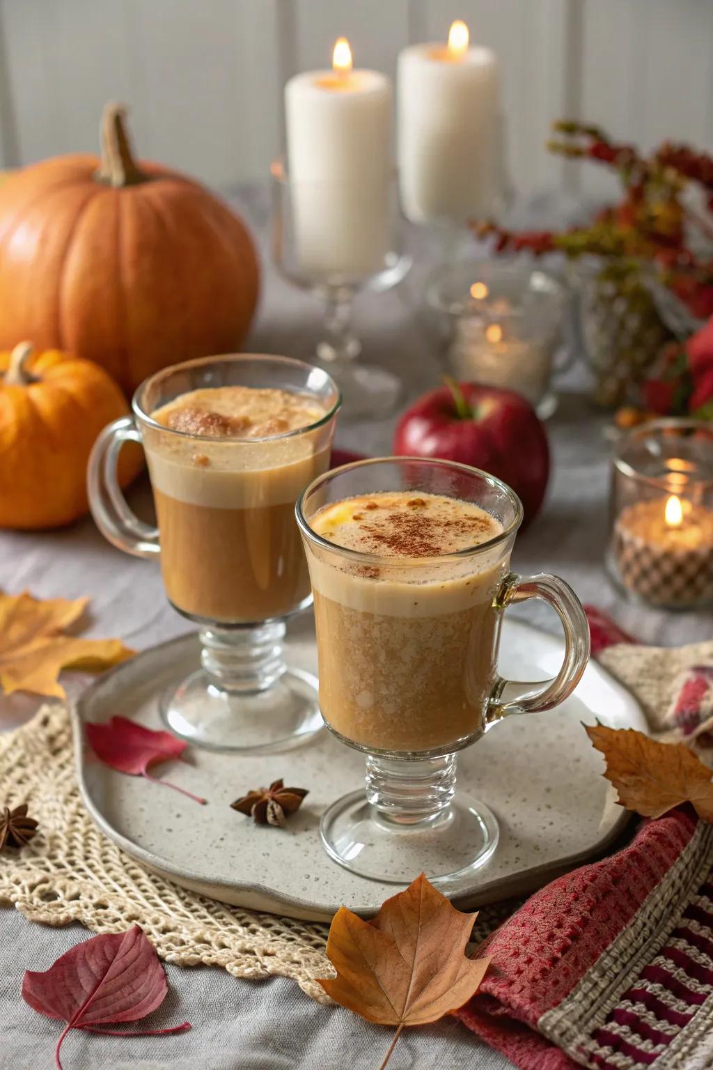 Elegant see-through cups perfect for fall.