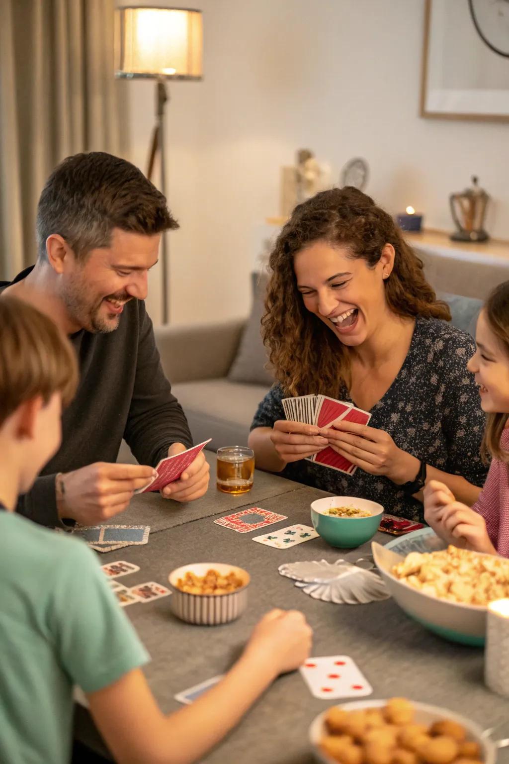 Card games offer endless possibilities for family game night fun.