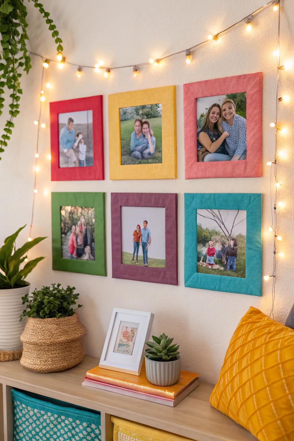 Vibrant borders bring photos to life.