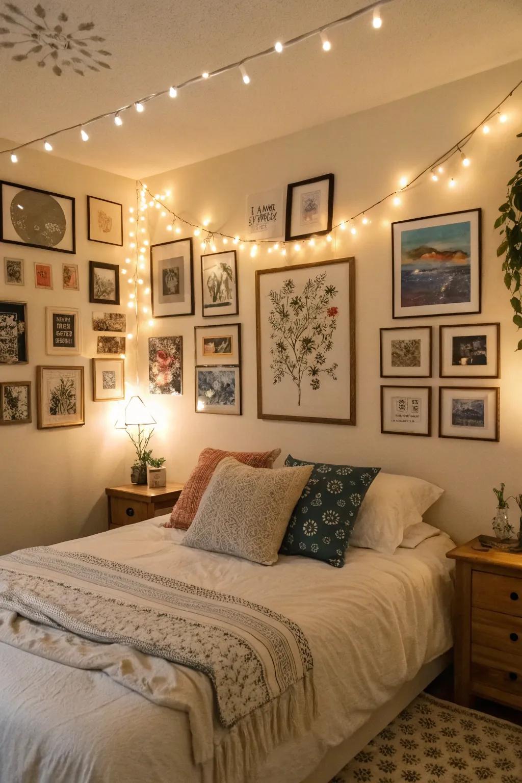 Artistic walls contributing personality and expression.