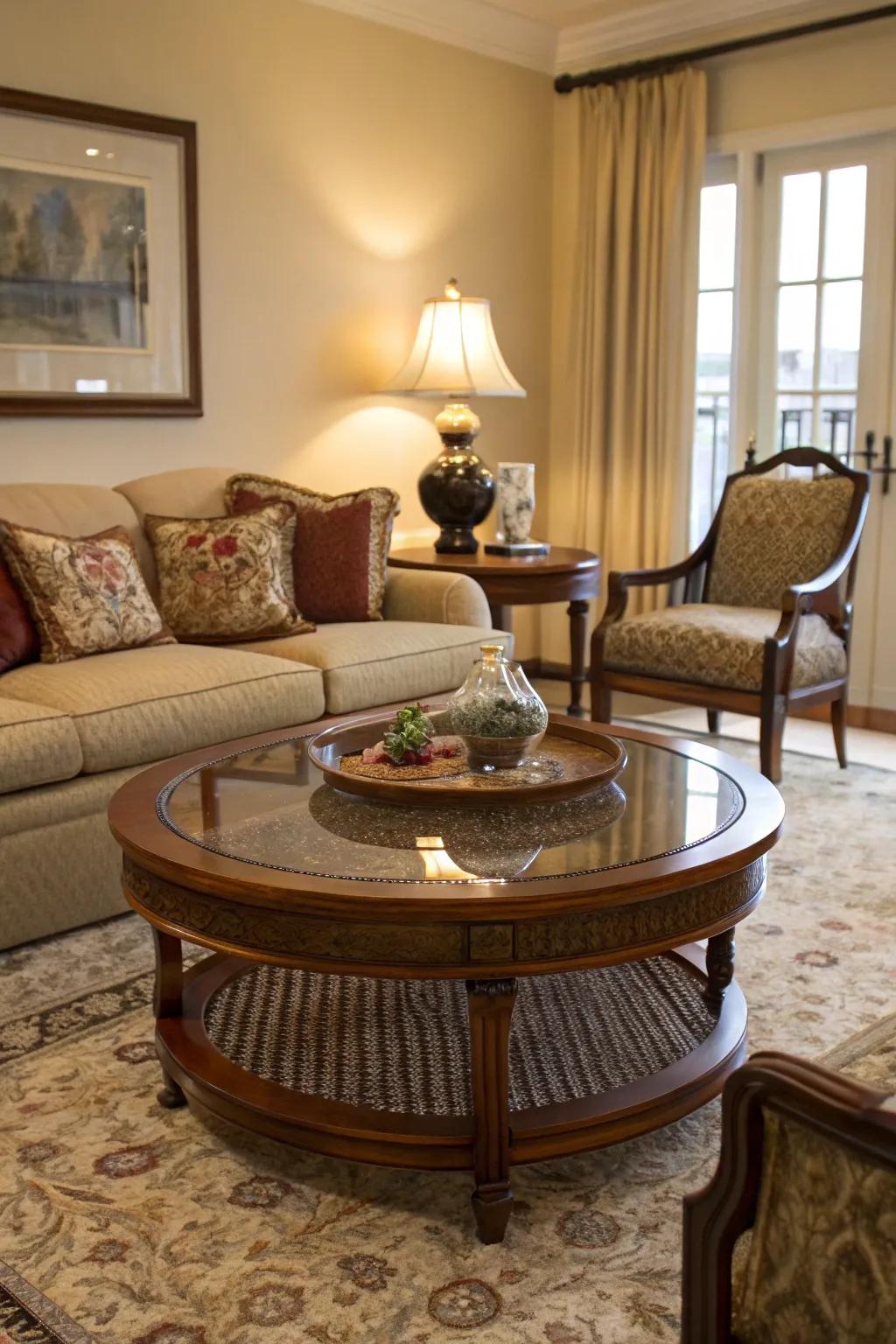 Round shapes help create smooth and harmonious energy flow.