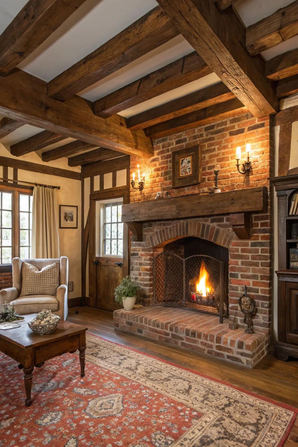 Infuse your fireplace with character using salvaged materials.