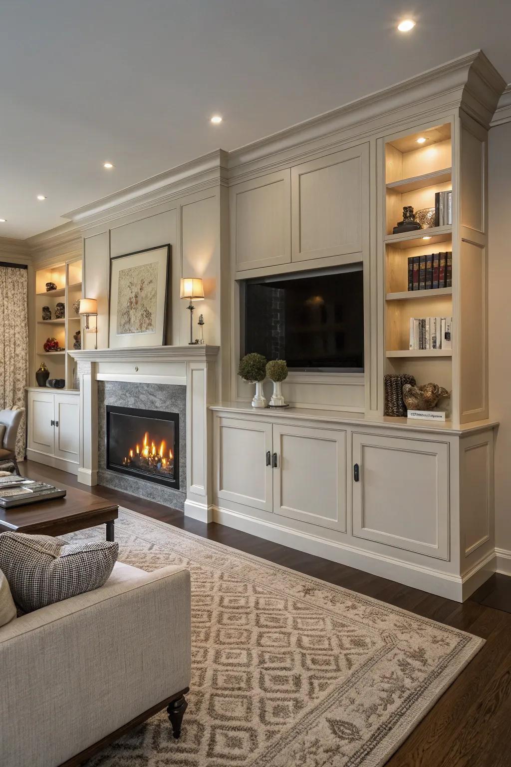 Concealed storage keeps your space tidy while maintaining elegance.