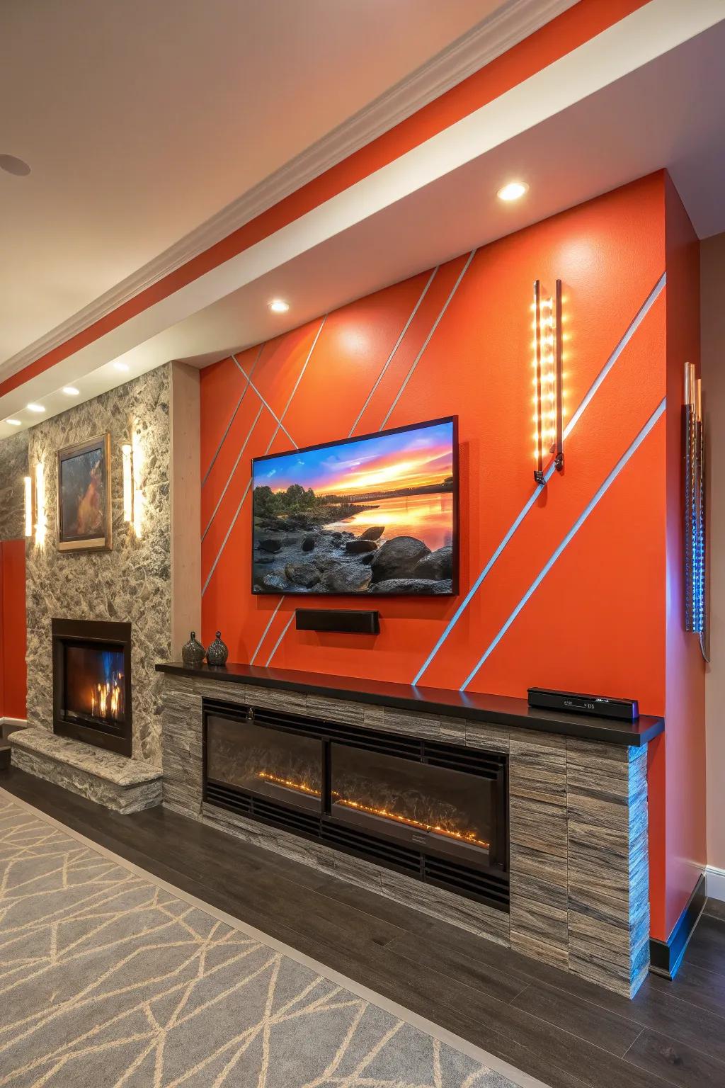 Maintain a sleek look with a hidden TV that blends seamlessly into your decor.