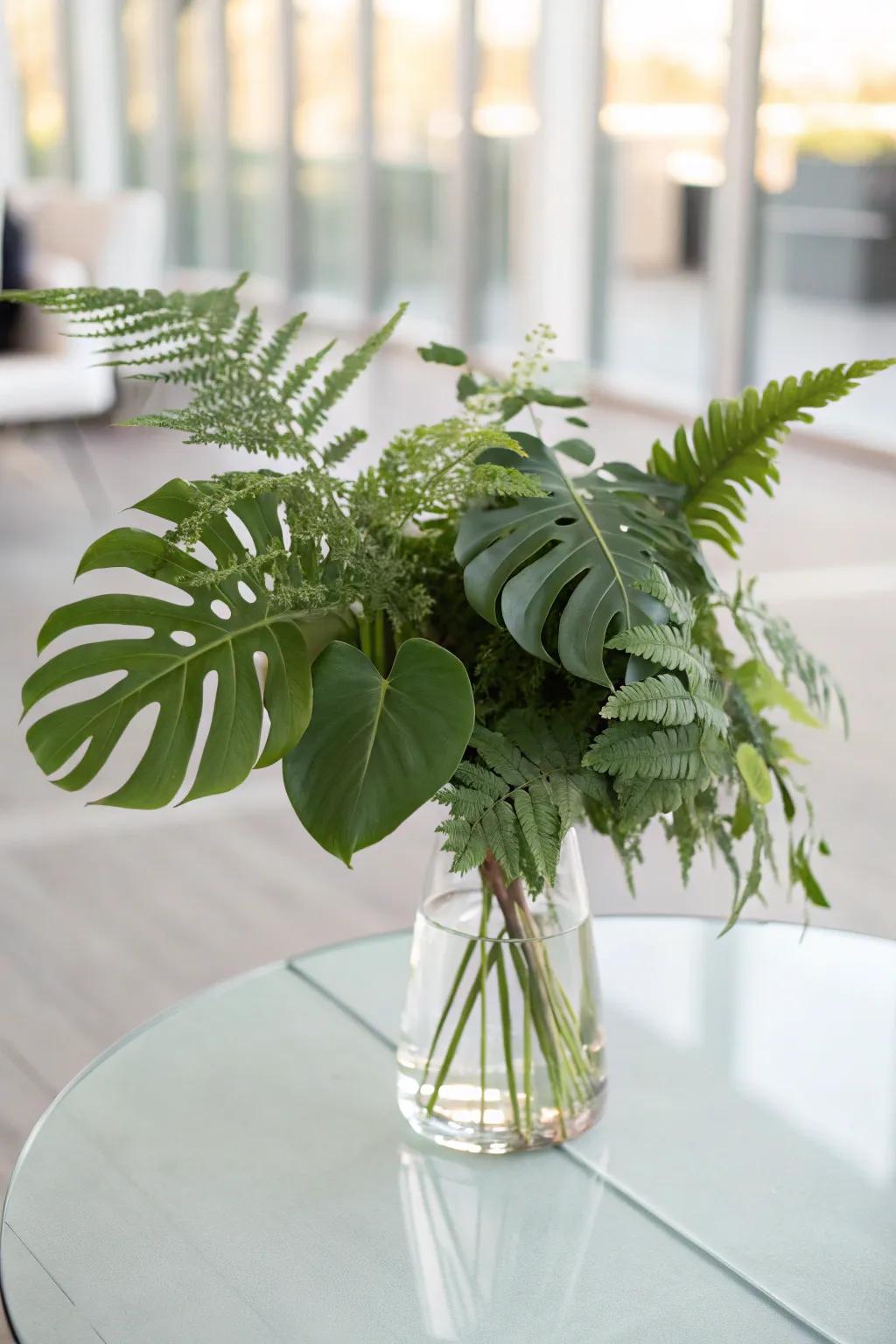A minimalist foliage design to obtain a stylish element.