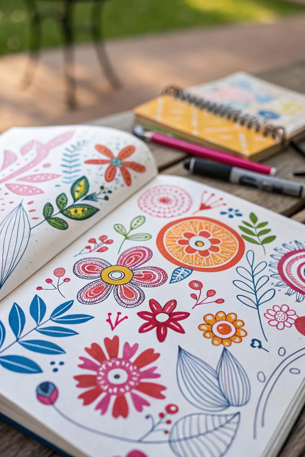 Conceptual blossoms provide a modern art rendition to your designs.