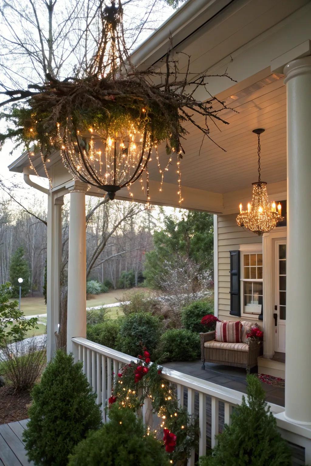 A seasonal illuminator infuses an elegant accentuation upon your deck.