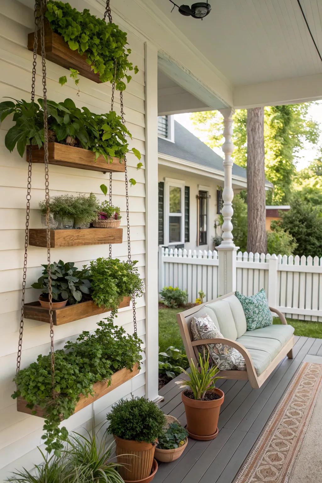 Vertical space maximizes your verandah's potential.