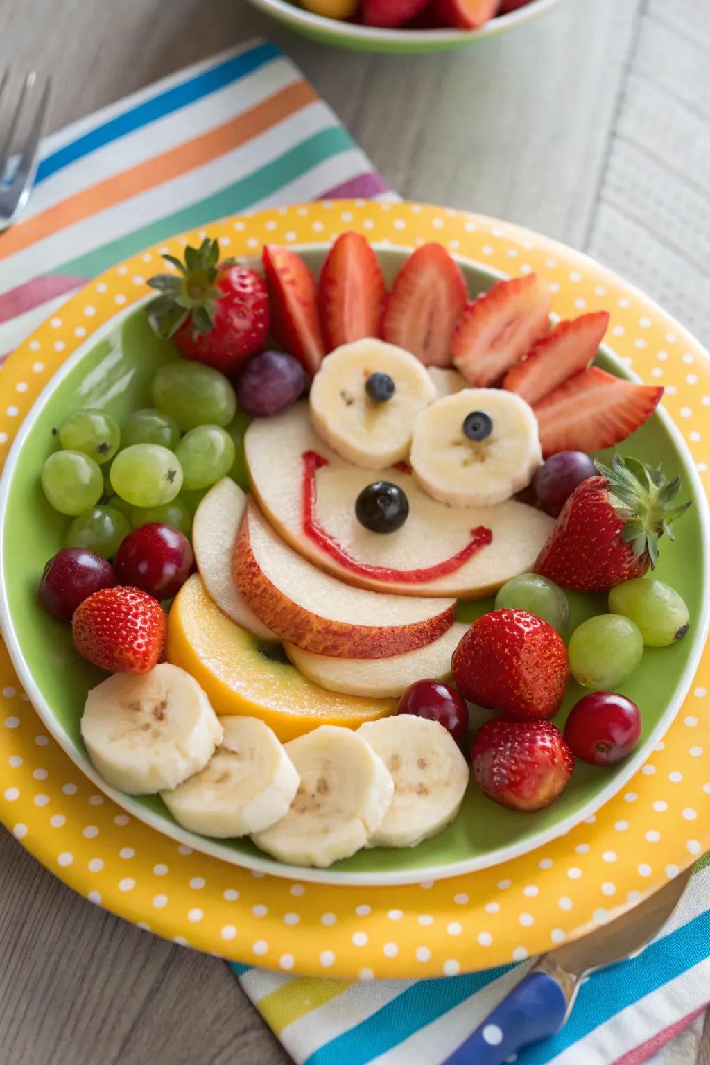 Fruit visages infuse a playful and whimsical element into your presentation.