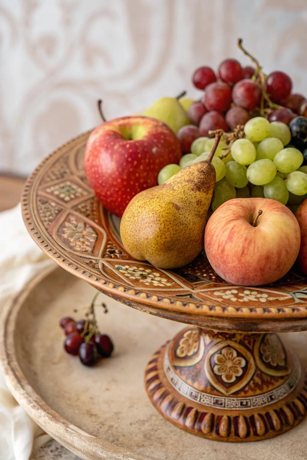 A vintage fruit arrangement that restores nostalgic flavors.