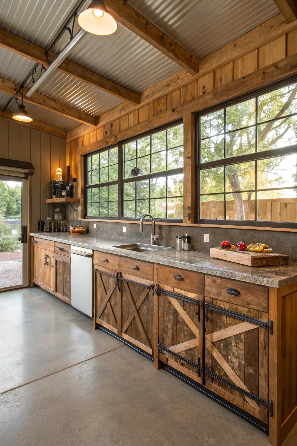 Eco-conscious materials for a sustainable kitchen.