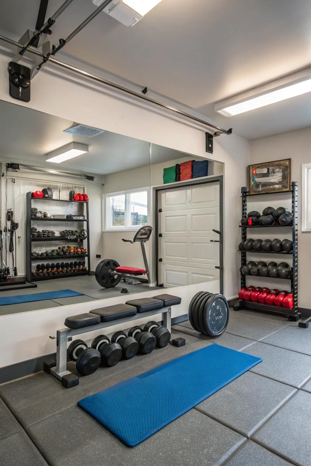 A personal gym will help you keep fit.