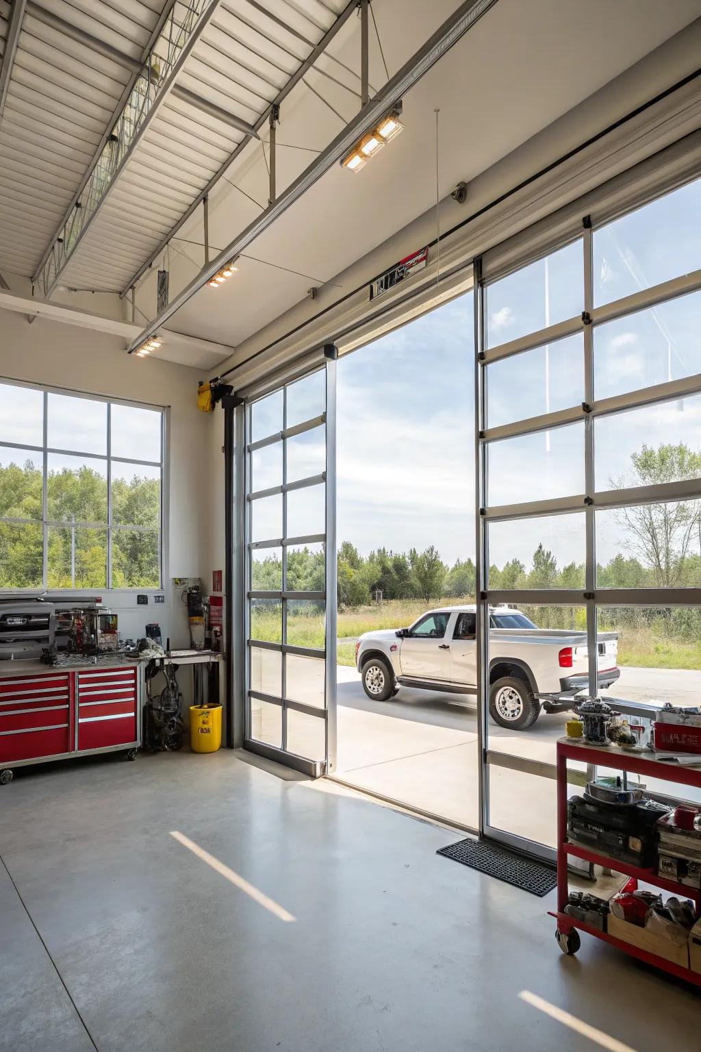 Natural light can make your garage feel more open and inviting.