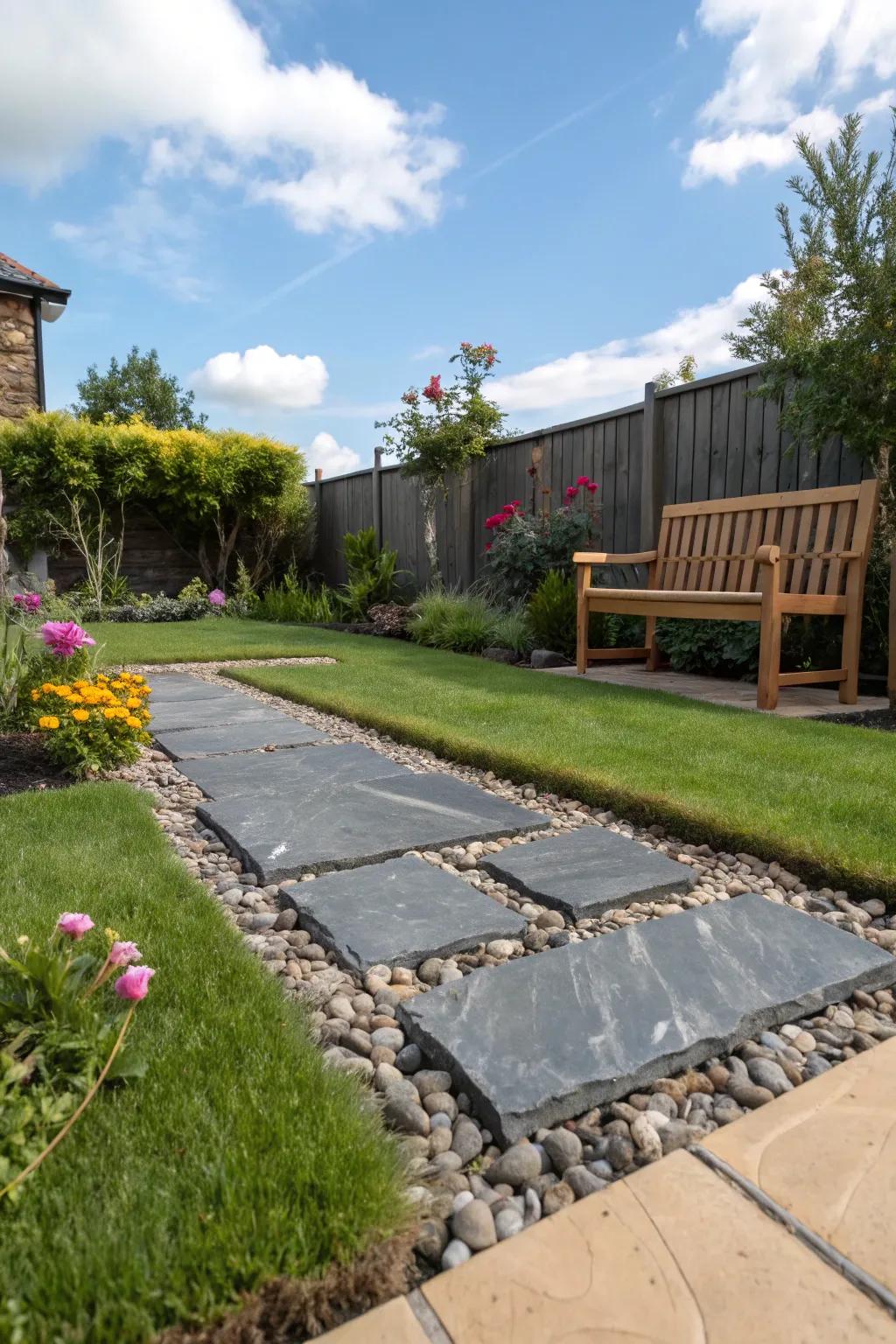 Design a practical pet area with the help of stone shards.