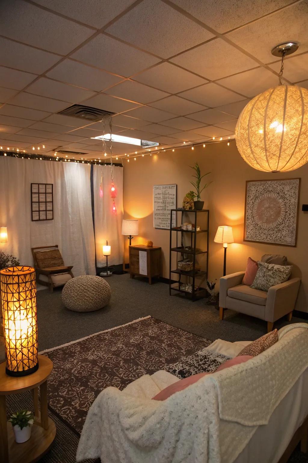 Mood lighting enhances the ambiance of your room.