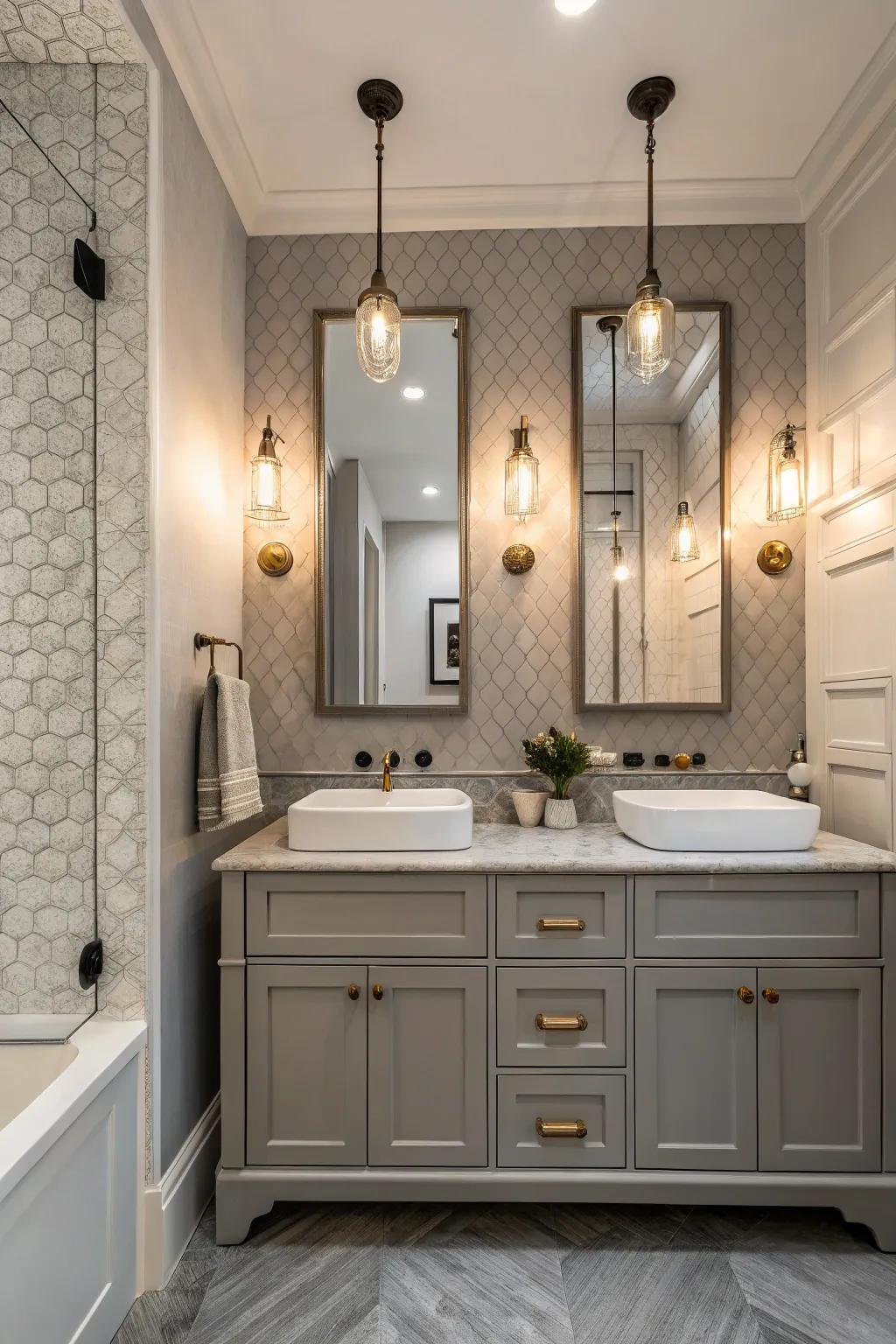 The mood is beautifully established by thoughtfully chosen lighting.