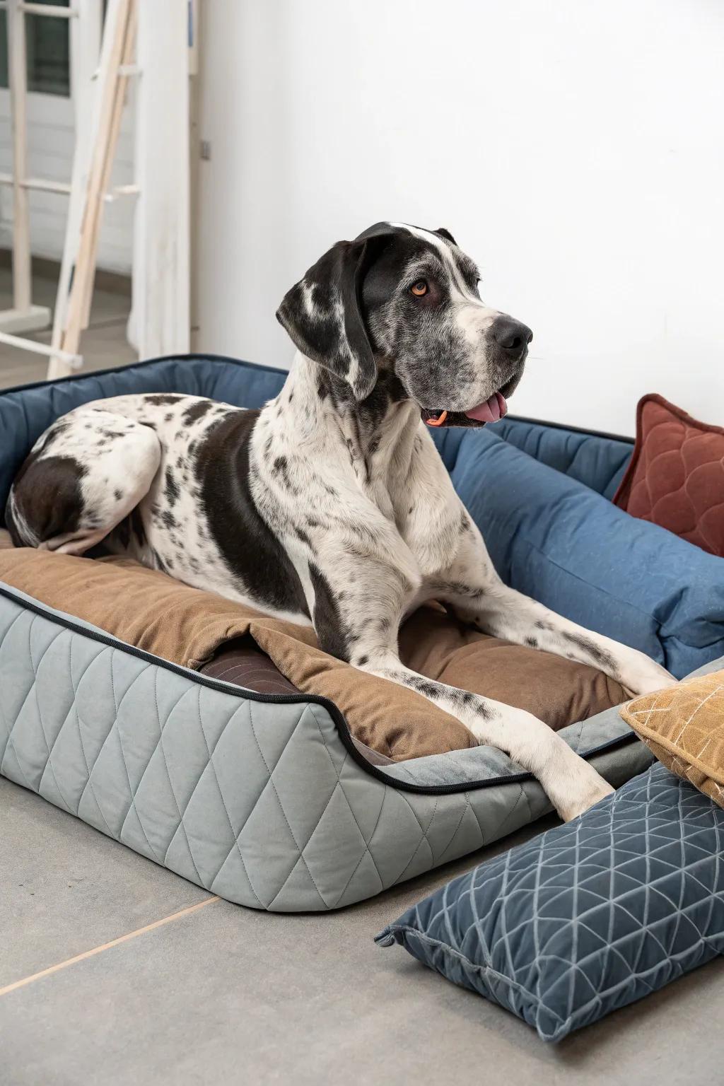 Transformable beds offer adaptable comfort for your Great Dane.