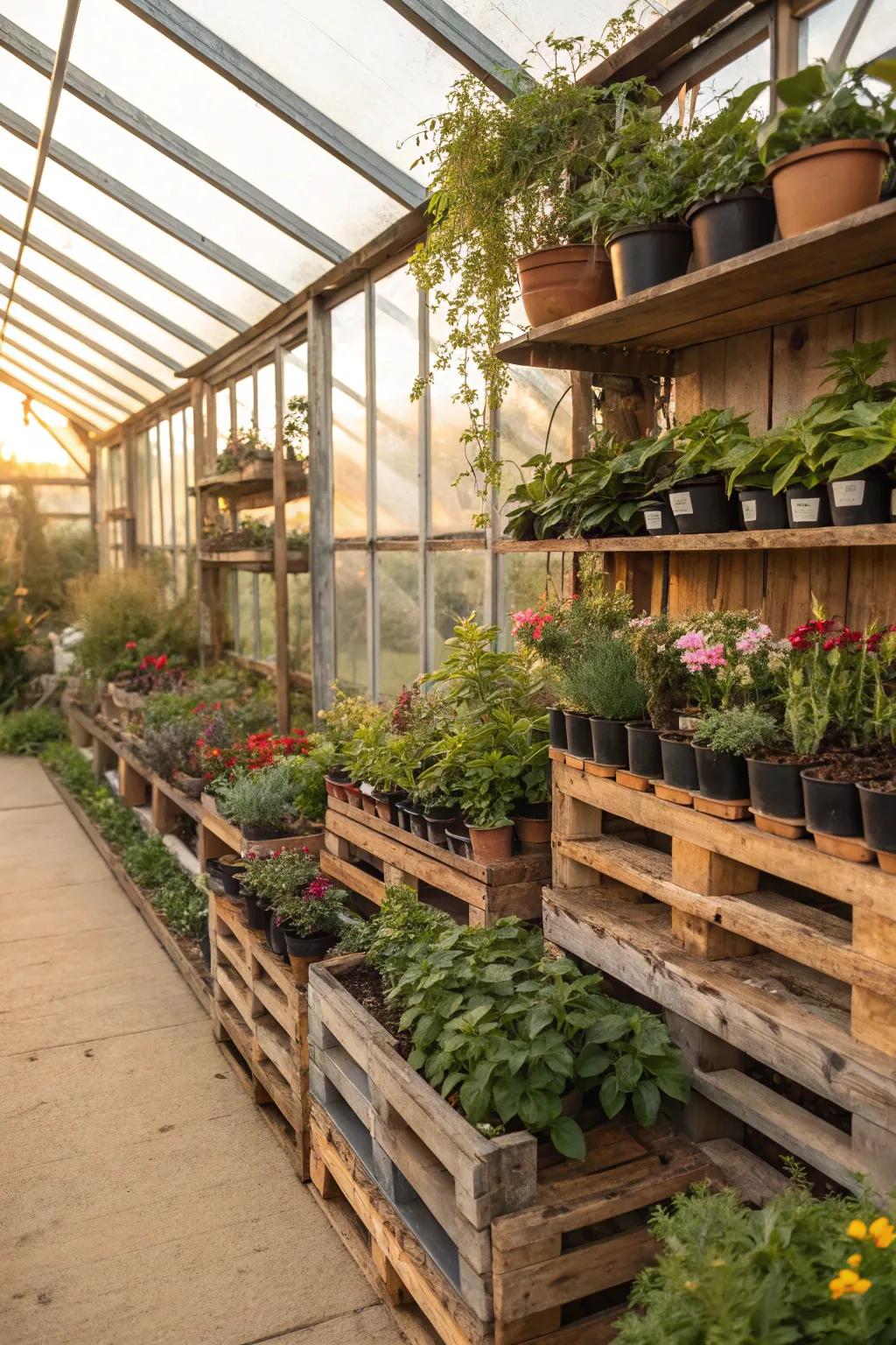 Shelves crafted from eco-friendly reclaimed materials with unique flair.