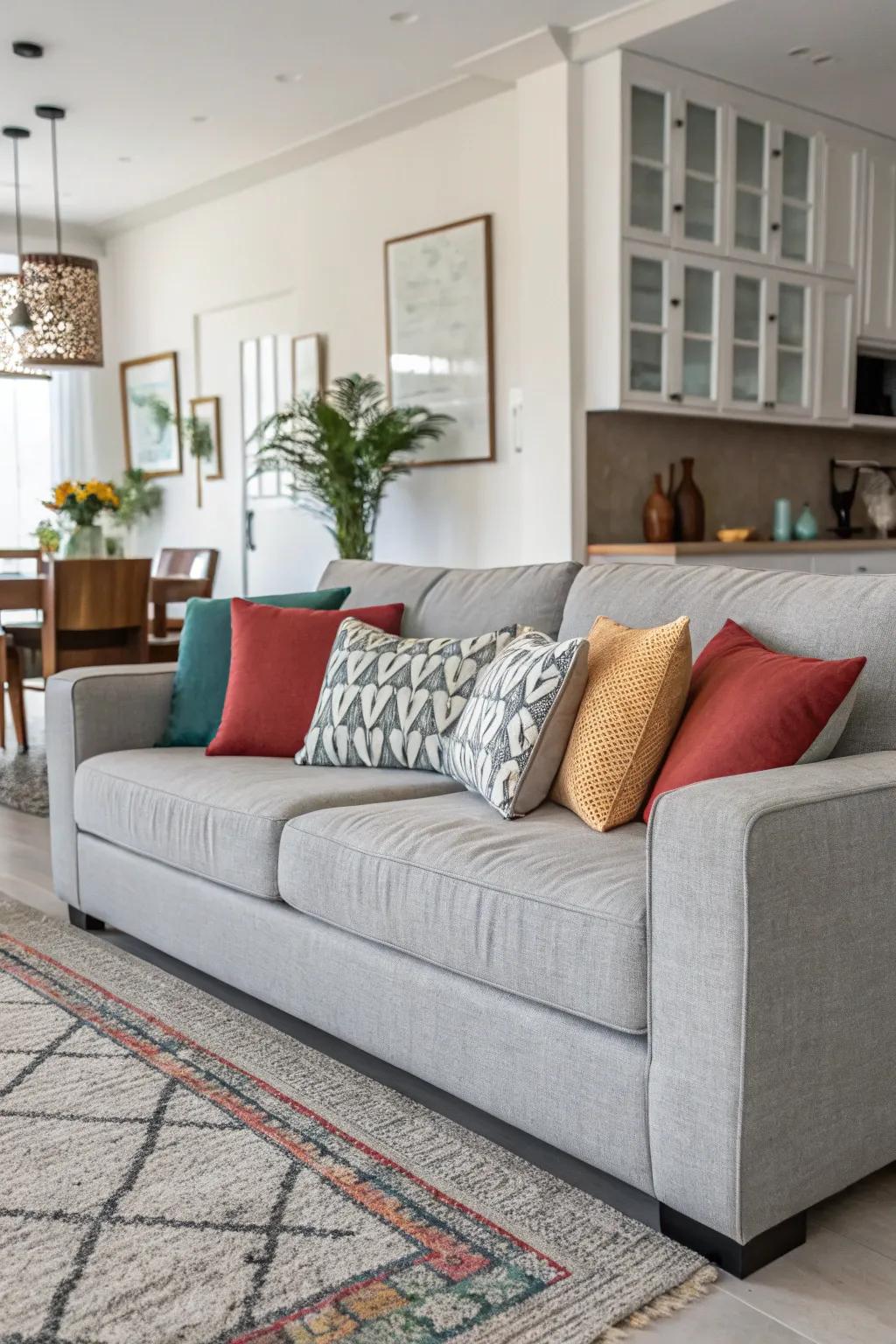 Minimalist cushions sustain a pristine and uncluttered presentation.