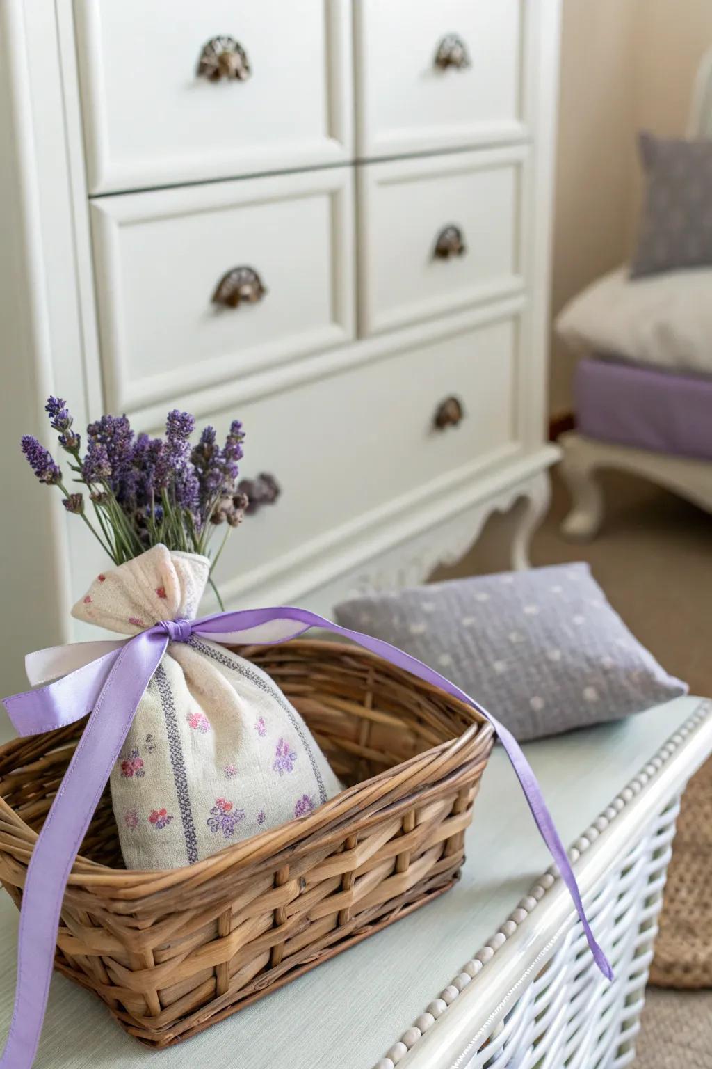 Lavender pouches to infuse calmness and tranquility.