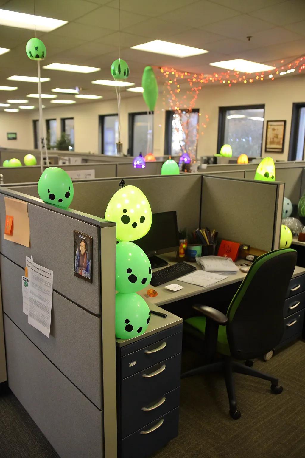 Prepare for an extraterrestrial onslaught featuring a futuristic and spooky arrangement.