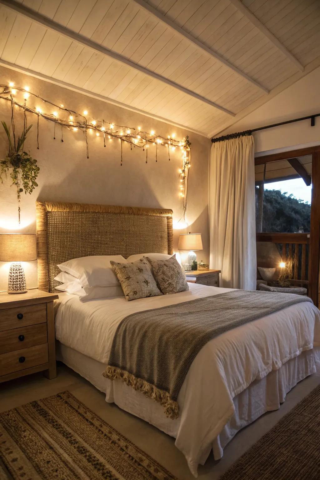 Features that offer ambient radiance help design a relaxing and cozy setting.