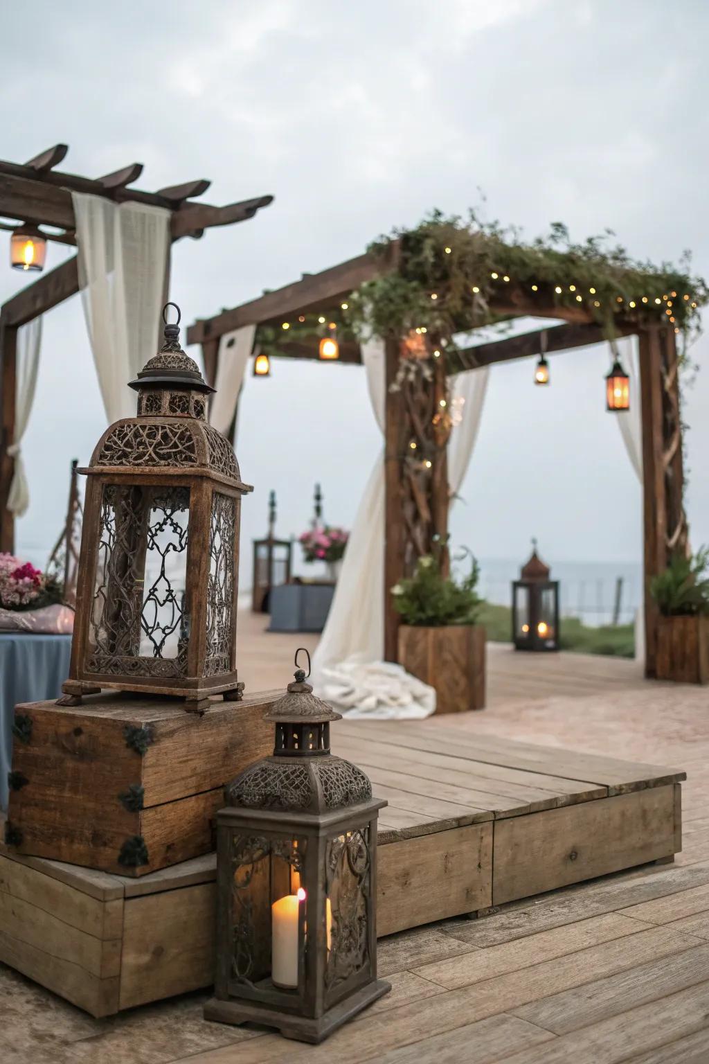 Vintage inclusions imbuing nostalgic charm into the mandap.