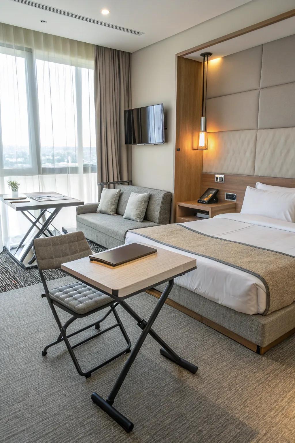 Versatile designs adapt to the changing needs of hotel guests.