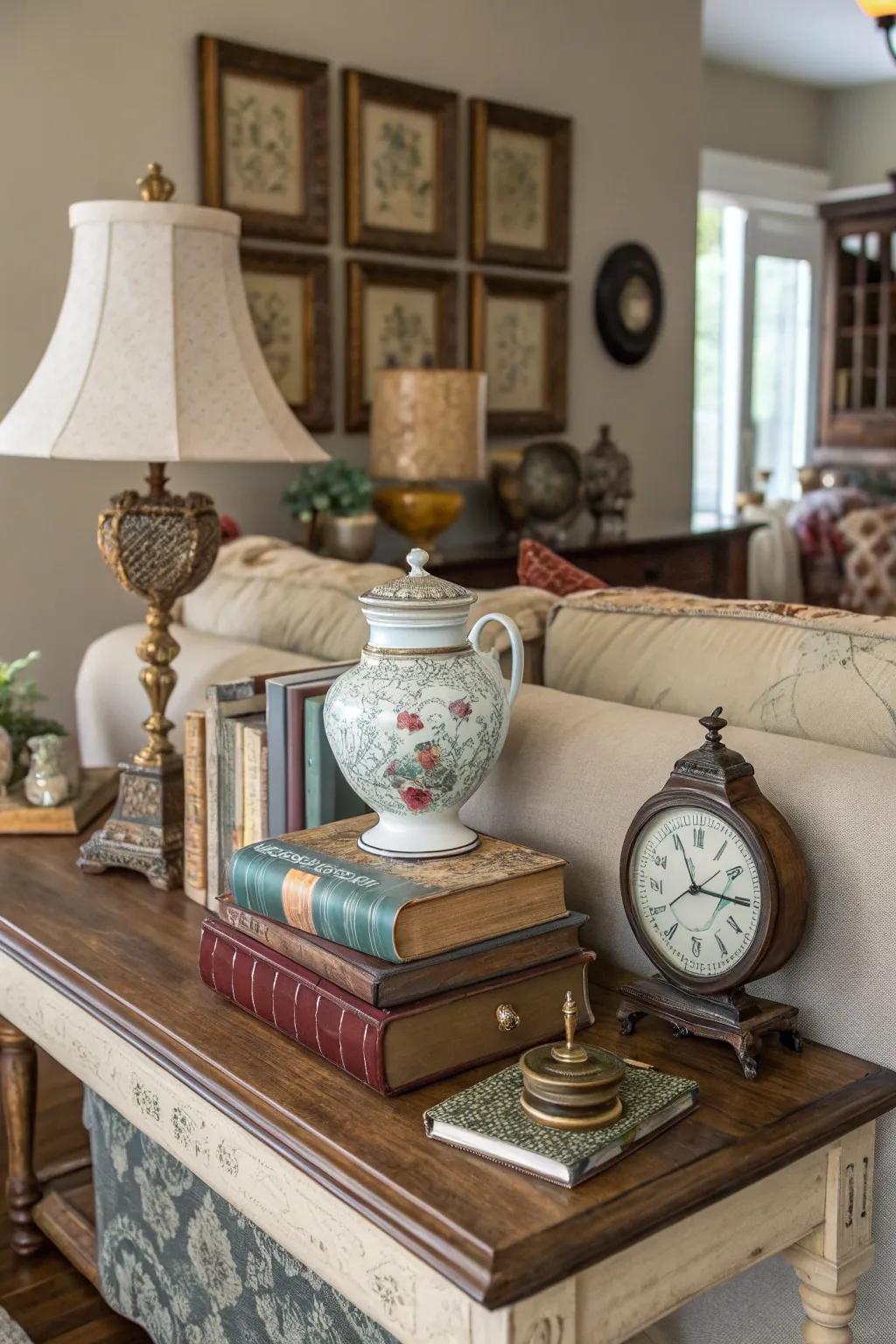 Vintage discoveries enrich decor with distinctive character.