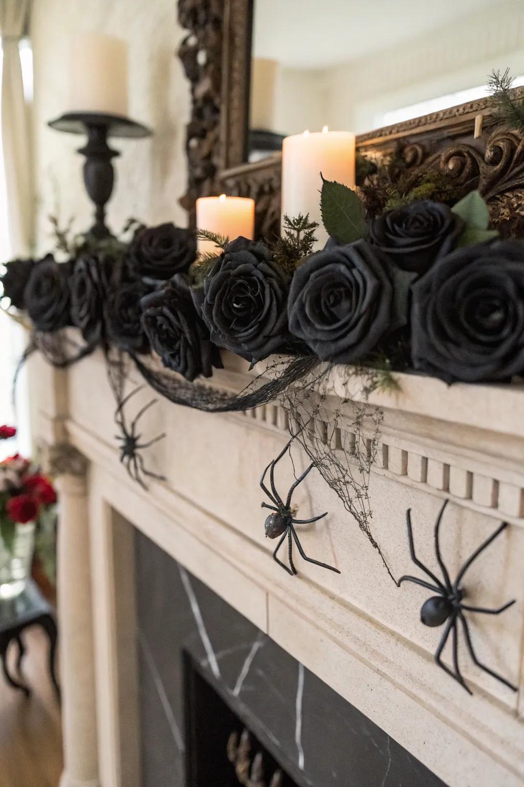 An enigmatic mantel adornment for Halloween.