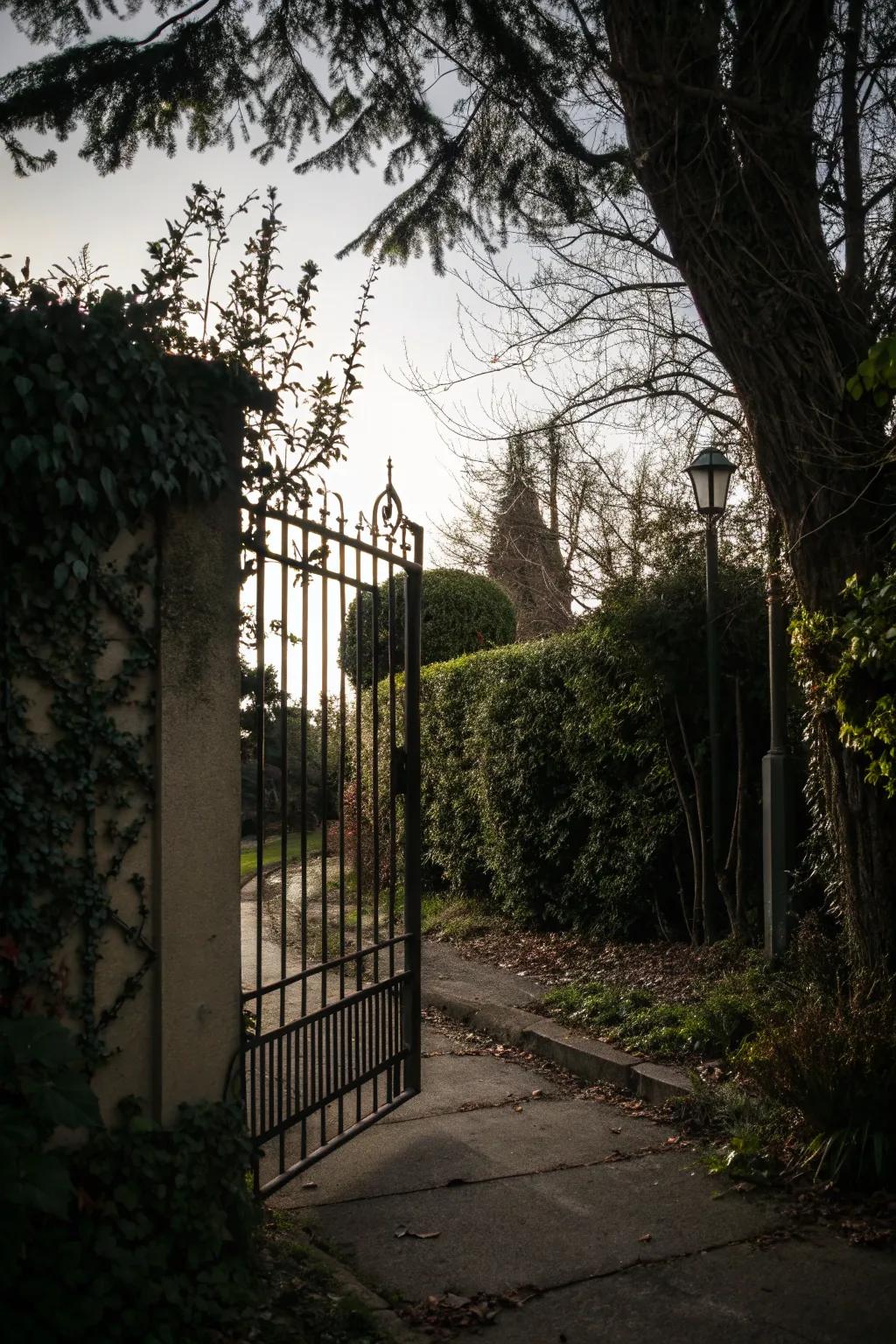 A concealed forged entrance that astonishes and delights visitors.