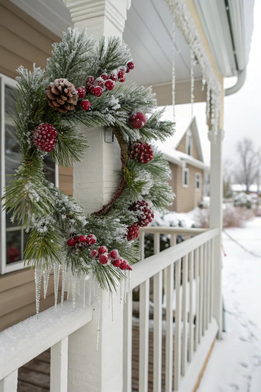 Iced fruit fashions a classic and celebratory winter garland.