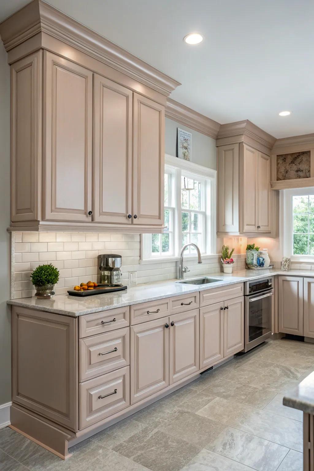 Color-coordinated molding enhances fluid design.