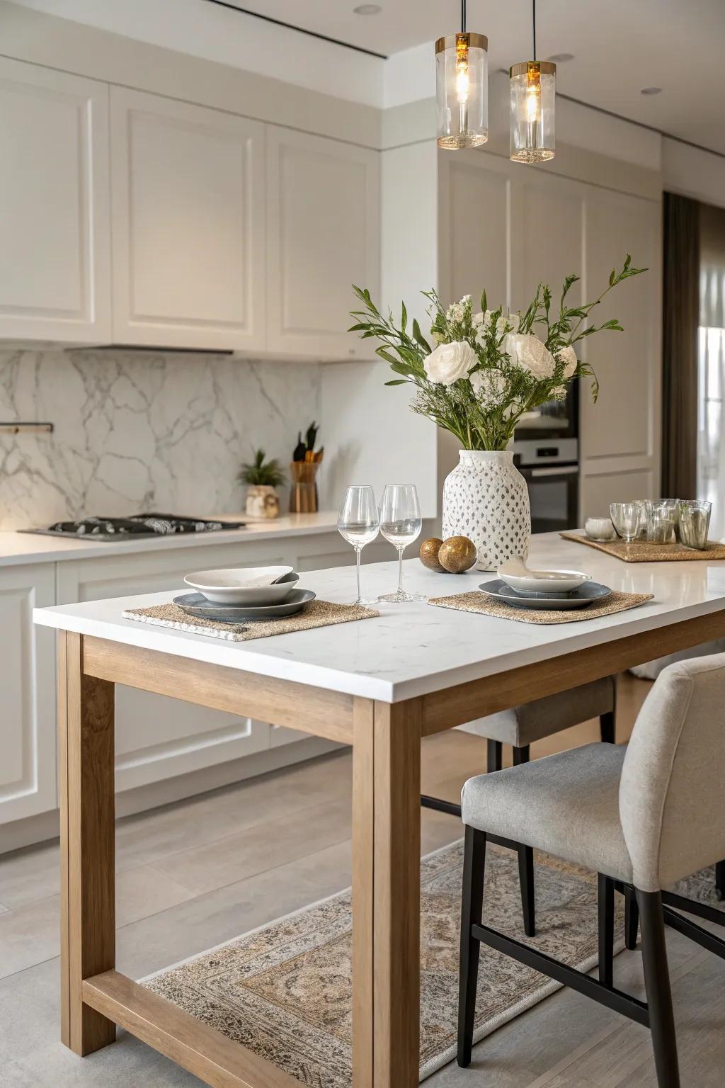 Understated grace in a minimalist kitchen design.