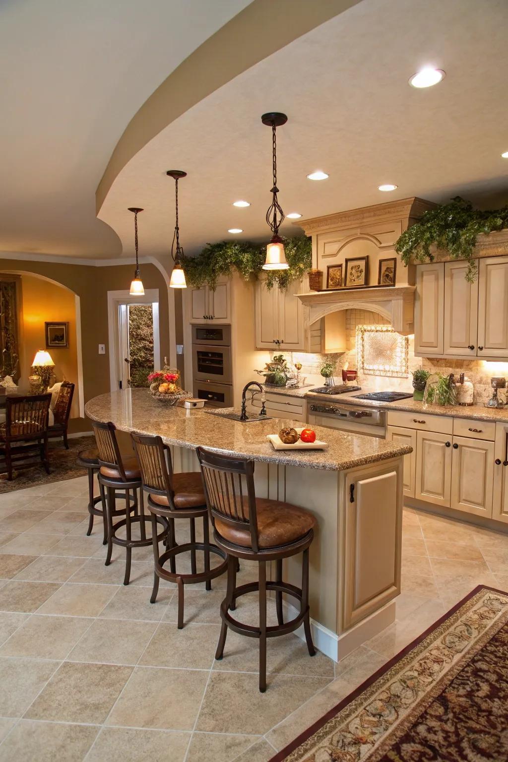 An enclosed peninsula for a cozy and functional kitchen.