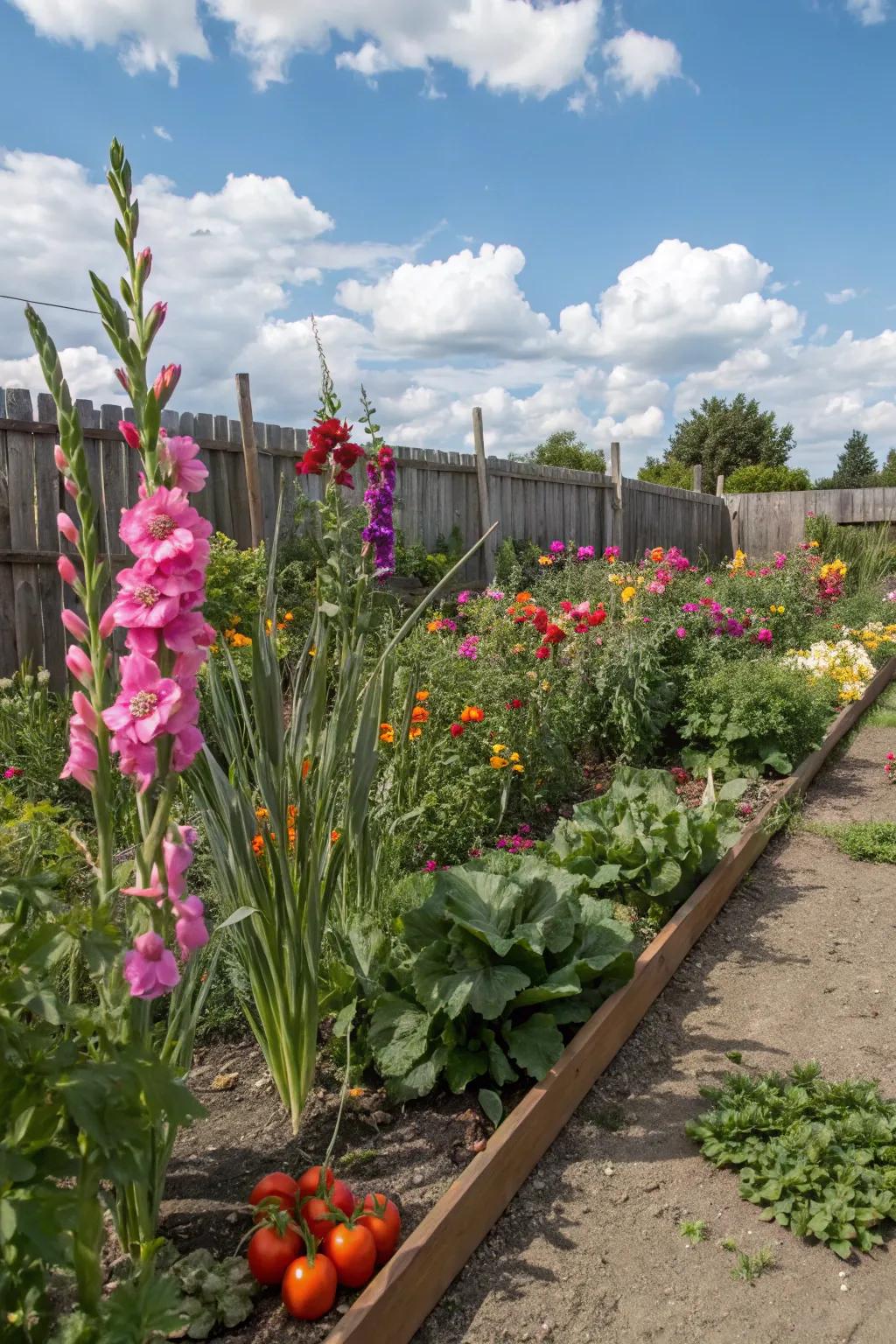 Flowering blossoms delivering ornamental beauty to edible gardens.