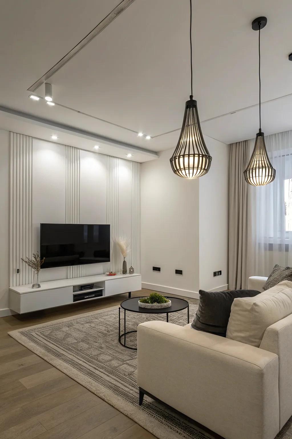 Understated LED fixtures for a tidy aesthetic.