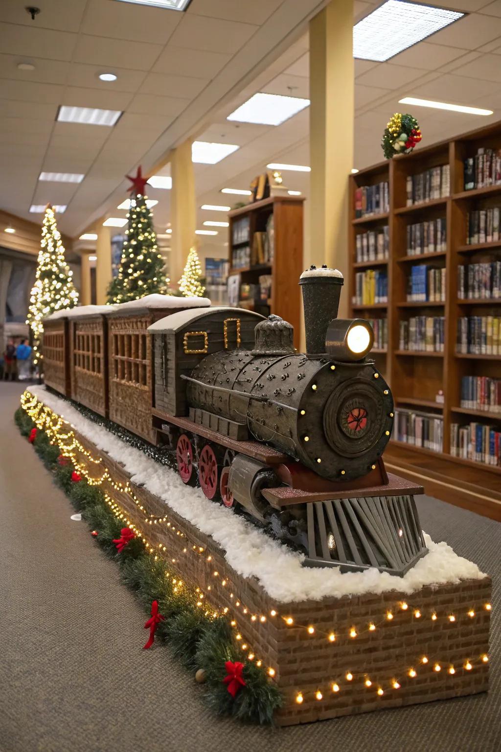 Indulge in the nostalgia of an Arctic Express train showcase.