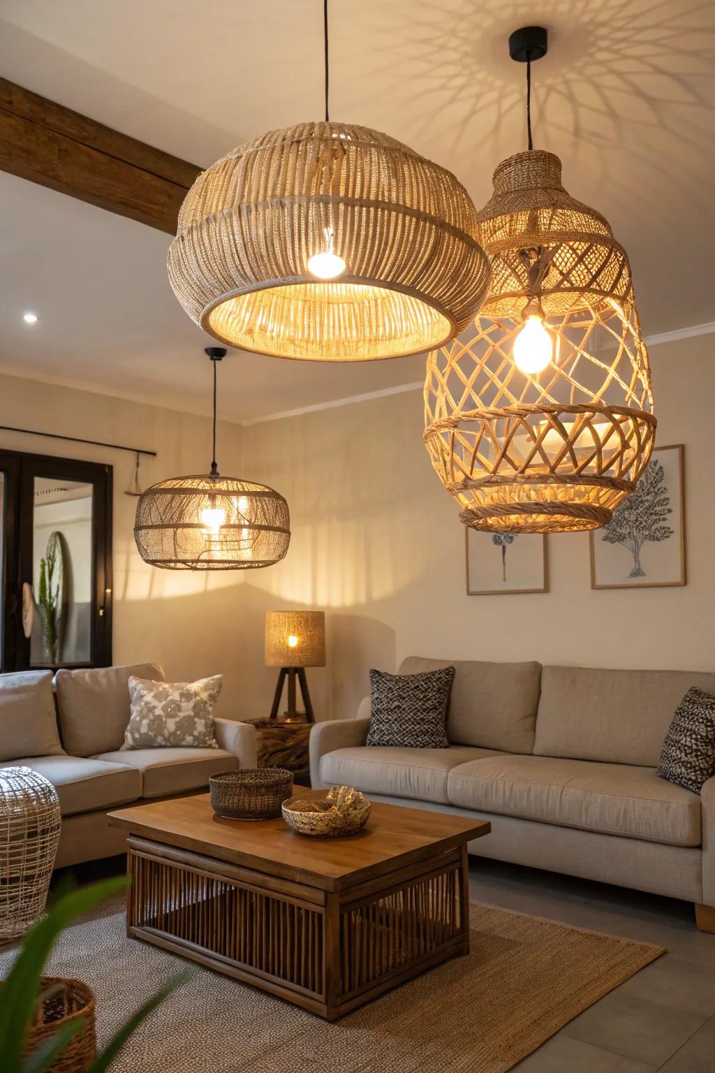 Tactile materials bring a piece of nature to your home's décor.