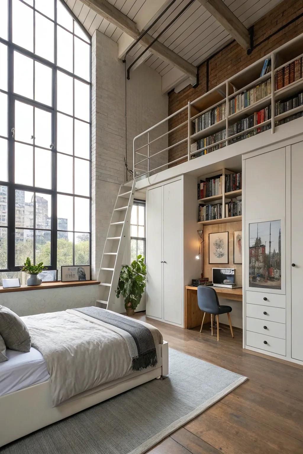 Maintain tidiness through integrated storage.