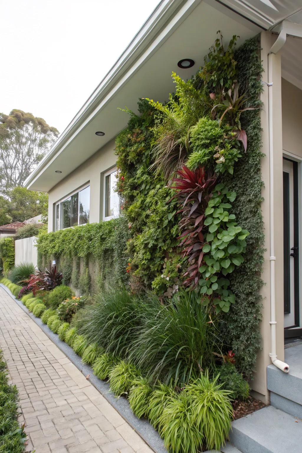 Living walls create a lush vertical garden in little space.