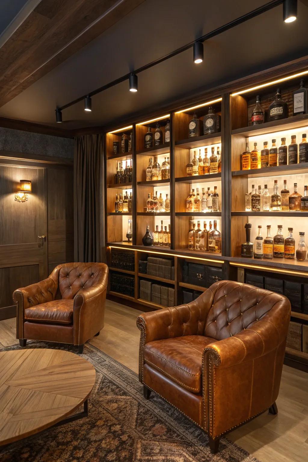 Indulge in the high life with a luxury whiskey study.