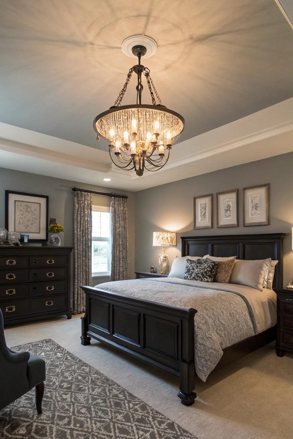 Remarkable illumination pieces add drama and style.