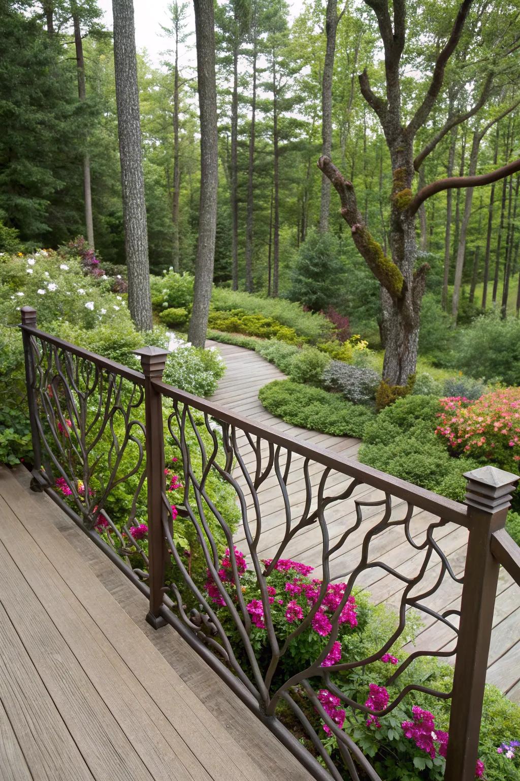 Nature-inspired guardrails blend seamlessly with outdoor environments.