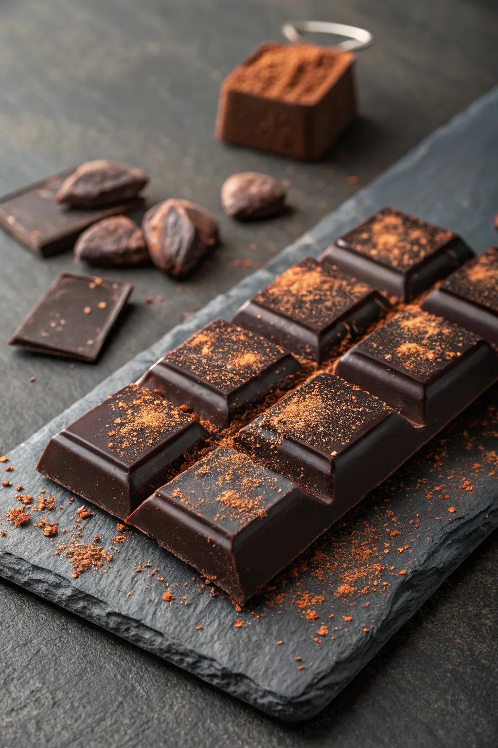 Conclude your feast with indulgent dark chocolate.