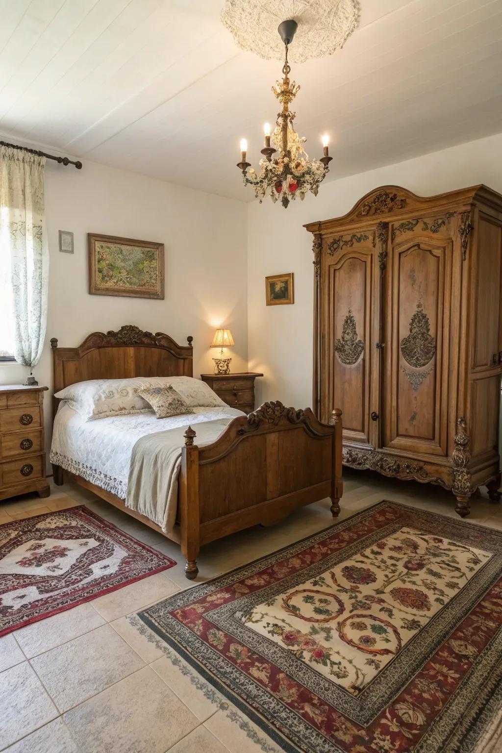Heritage elements add history and charm to your bedroom.
