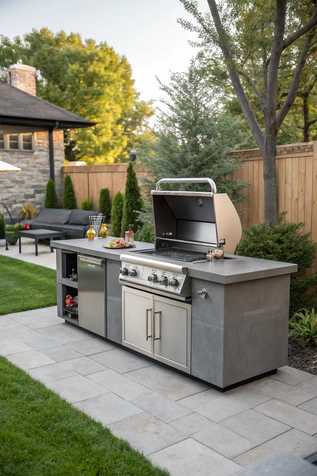 Durable materials ensure longevity for your BBQ island.