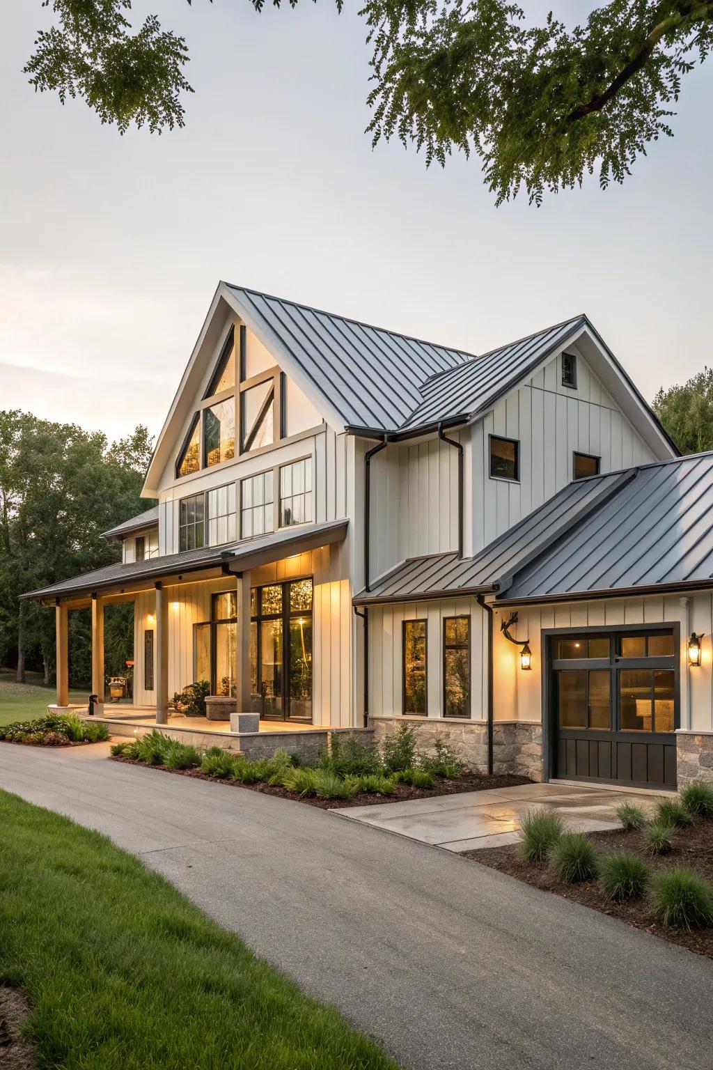 Unforeseen charm: Asymmetrical features that add character and interest.