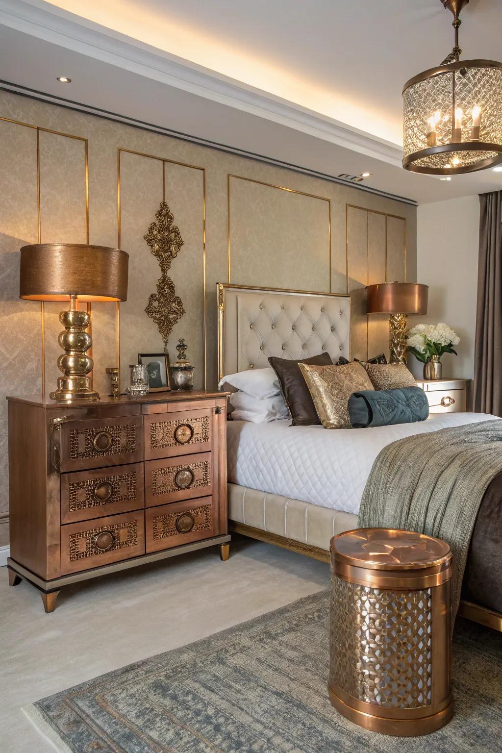 Mixed metals inject sophistication and visual interest.